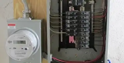 electrical panel upgrade service showing outdated electrical panel prepared for professional replacement in Tampa, FL