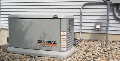 generator installation service featuring outdoor standby generator setup by licensed electricians in Tampa, FL