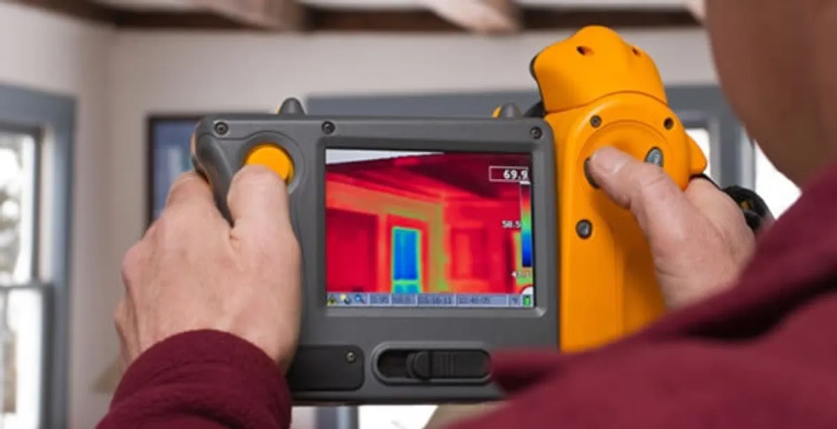 home energy audit service capturing thermal readings to analyze insulation and electrical efficiency in Tampa, FL