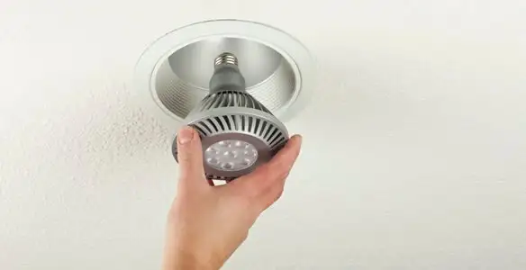 lighting installation service featuring recessed ceiling light installed by licensed professionals in Tampa, FL