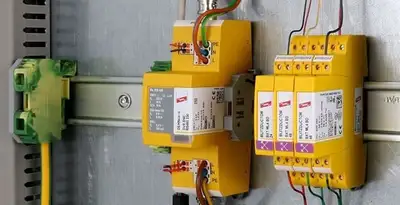 lightning surge protection system with surge suppressors installed by electrical service professionals in Tampa, FL