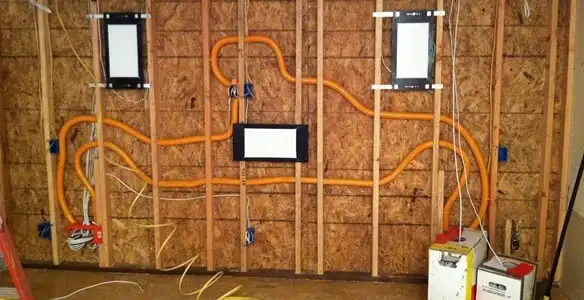new construction wiring project displaying complete electrical system layout installed by professionals in Tampa, FL